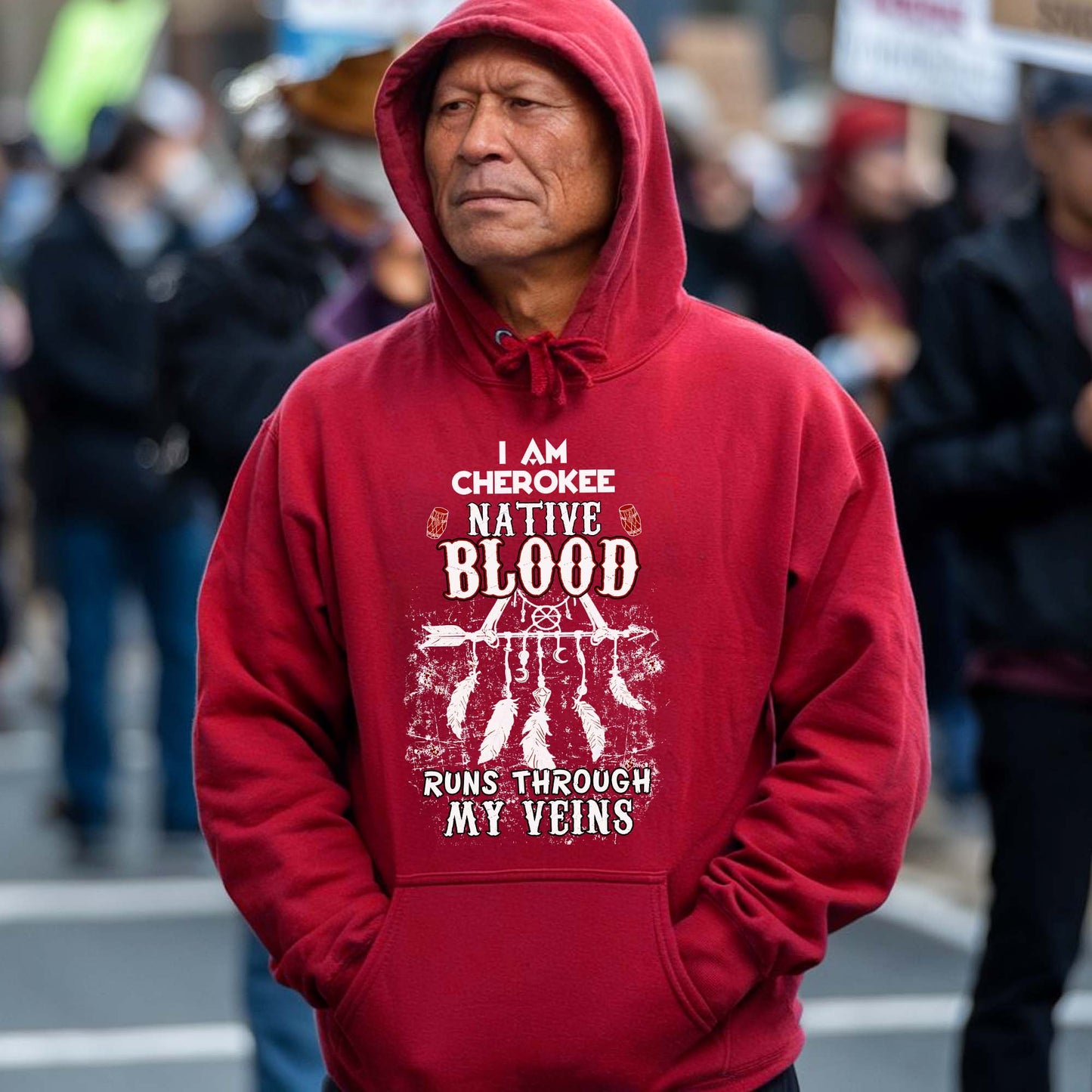 Custom Native American Tribe with Feathers - Personalized Tribal Design Unisex T-shirt/T-shirt V-neck/Hoodie/Sweatshirt