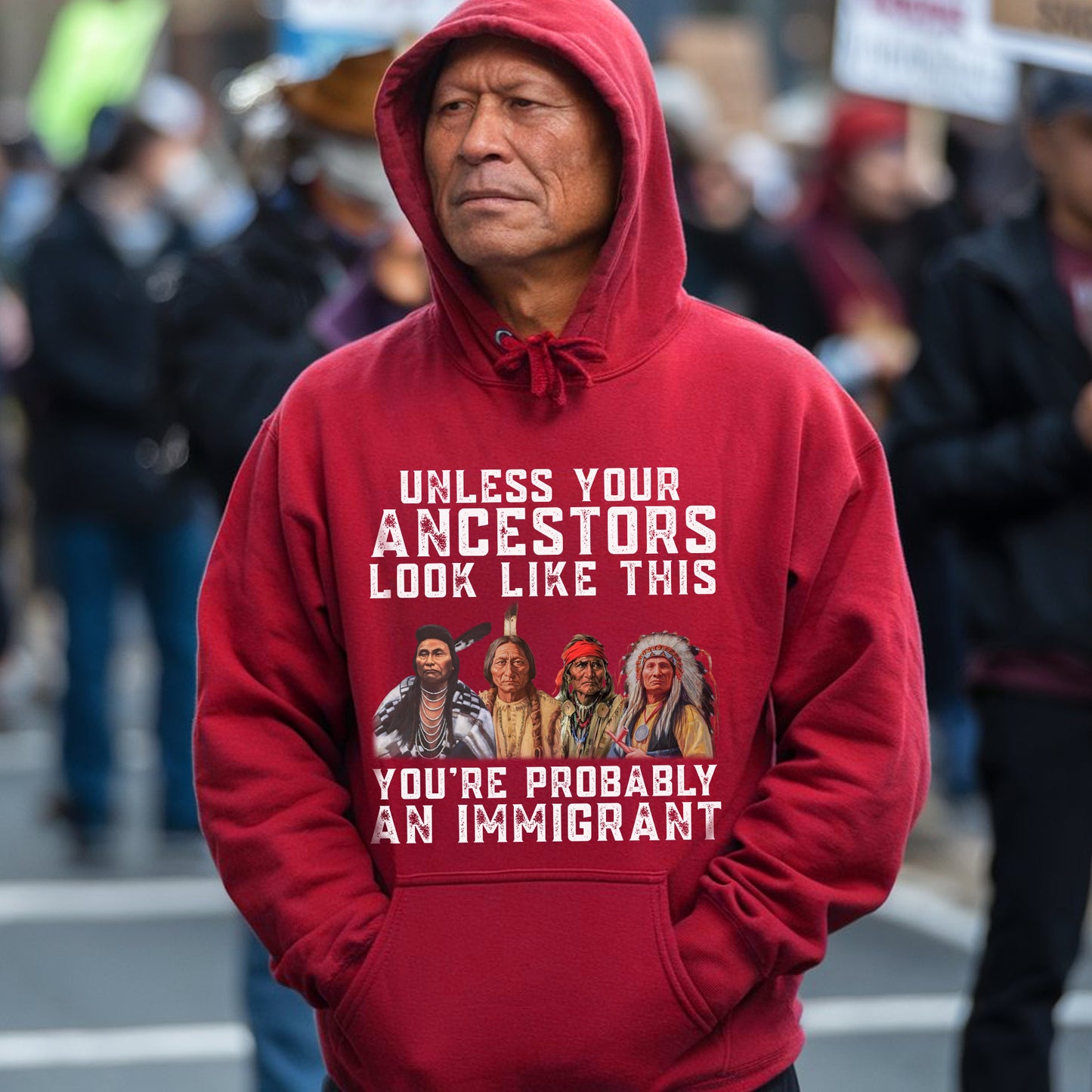 Unless Your Ancestors Look Like This Immigrant Rights Unisex T-Shirt/T-Shirt V-Neck/Hoodie/Sweatshirt