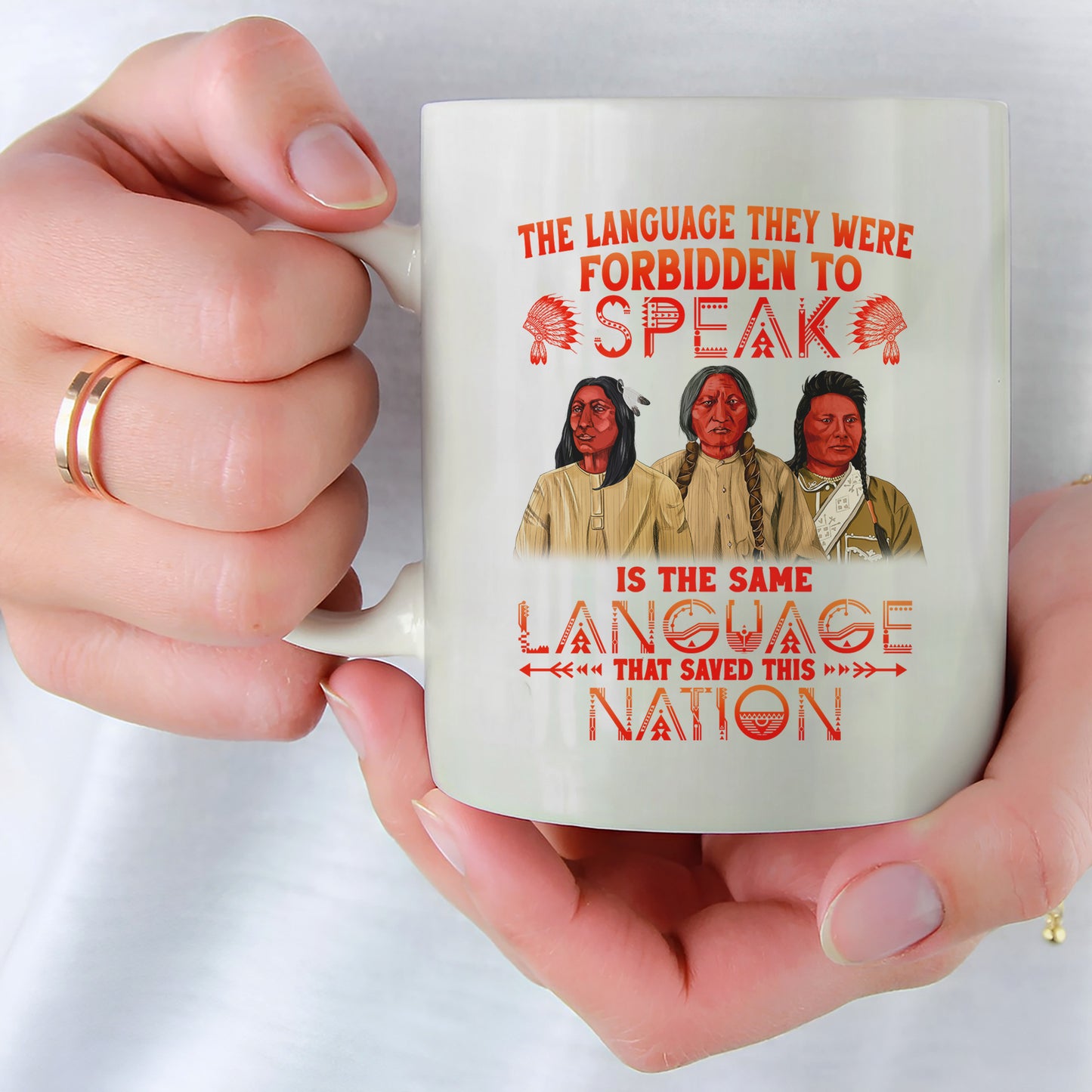The Language They Were Forbidden To Speak Ceramic Coffee Mug 04