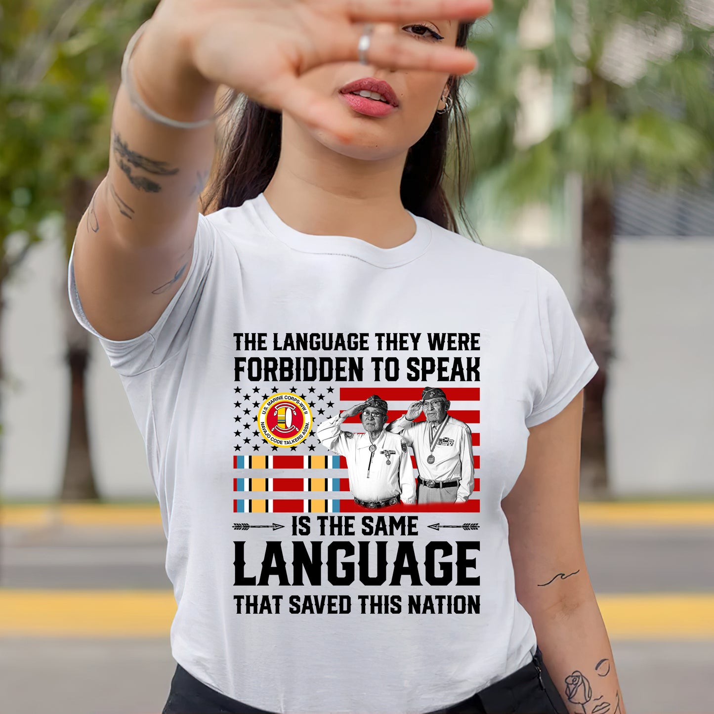 Language of Heroes Native American Code Talkers Tribute Unisex T-Shirt/T-Shirt V-Neck/Hoodie/Sweatshirt