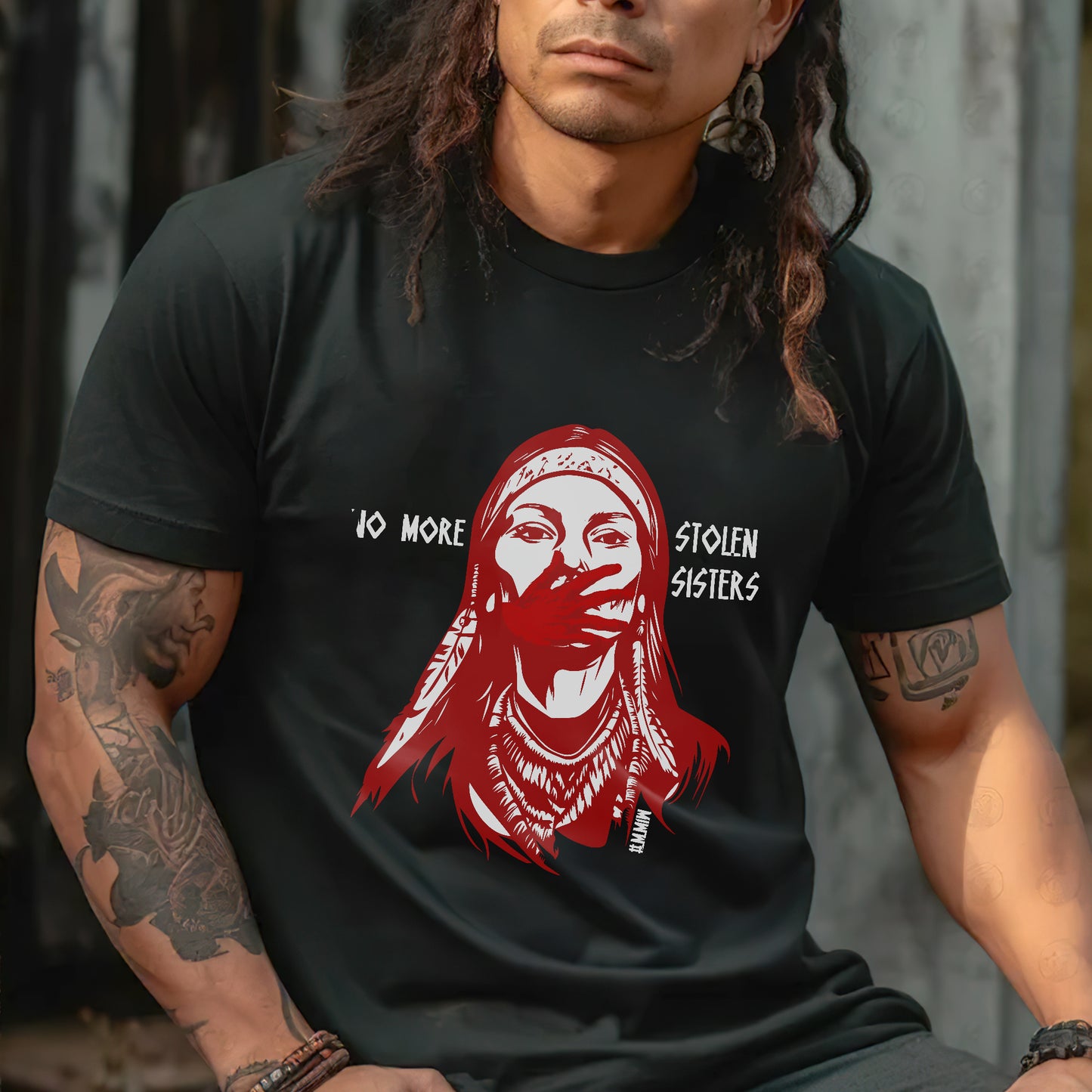 MMIW NO MORE STOLEN SISTERS Unisex WC47 T-Shirt/T-Shirt V-Neck/Hoodie/Sweatshirt