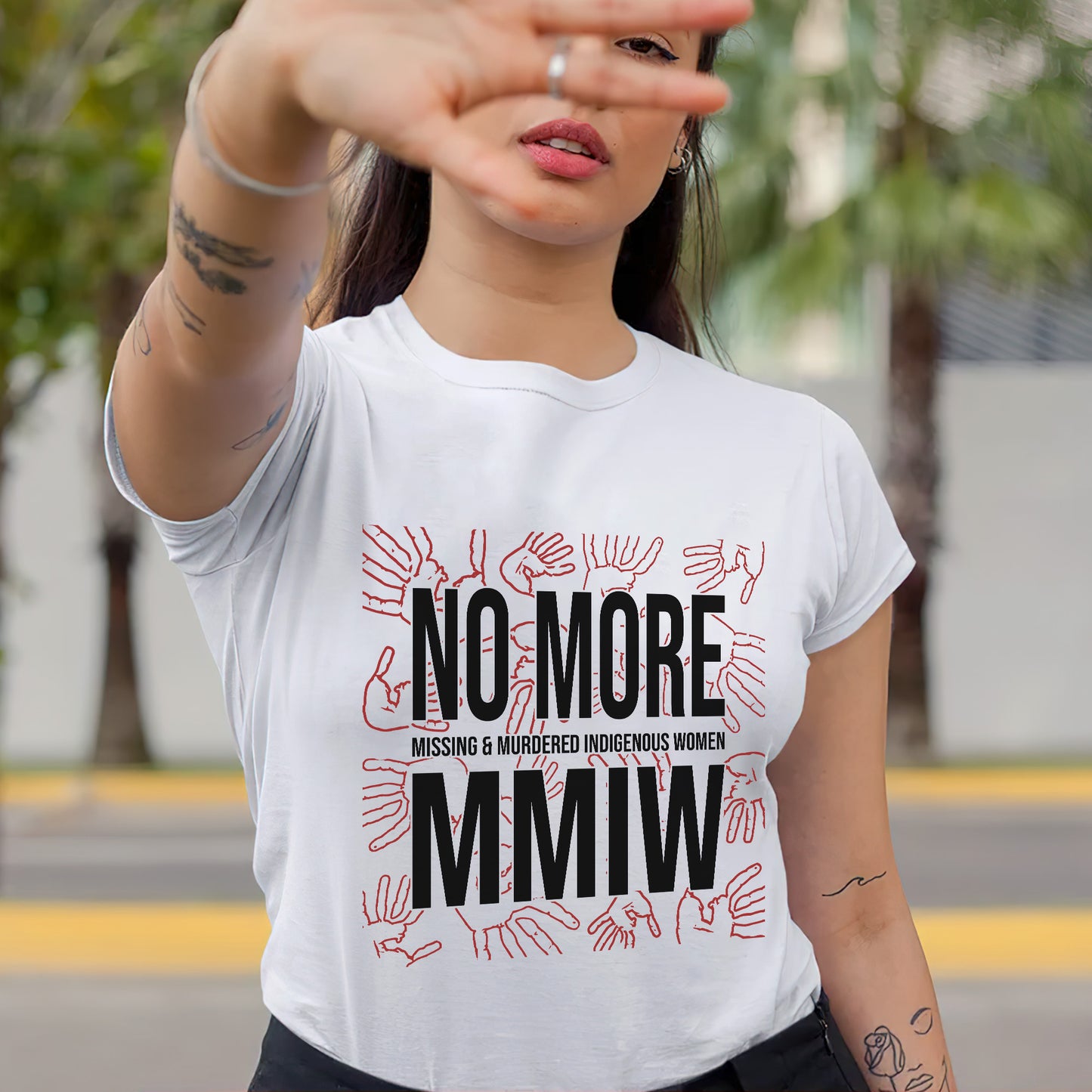 No More MMIW Missing & Murdered Indigenous Women Unisex T-Shirt/T-Shirt V-Neck/Hoodie/Sweatshirt - Support for Native American Women