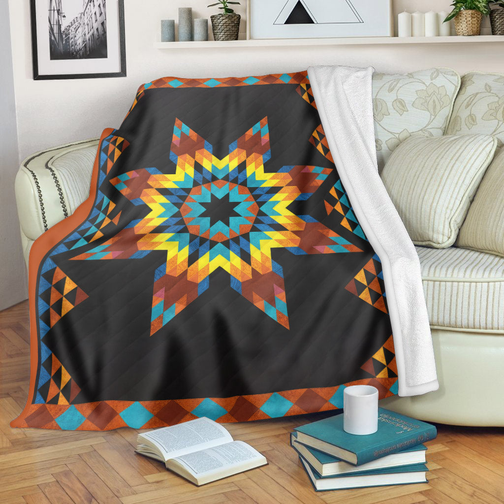 Native American Star Quilt Blanket – Sacred Morning Star Pattern