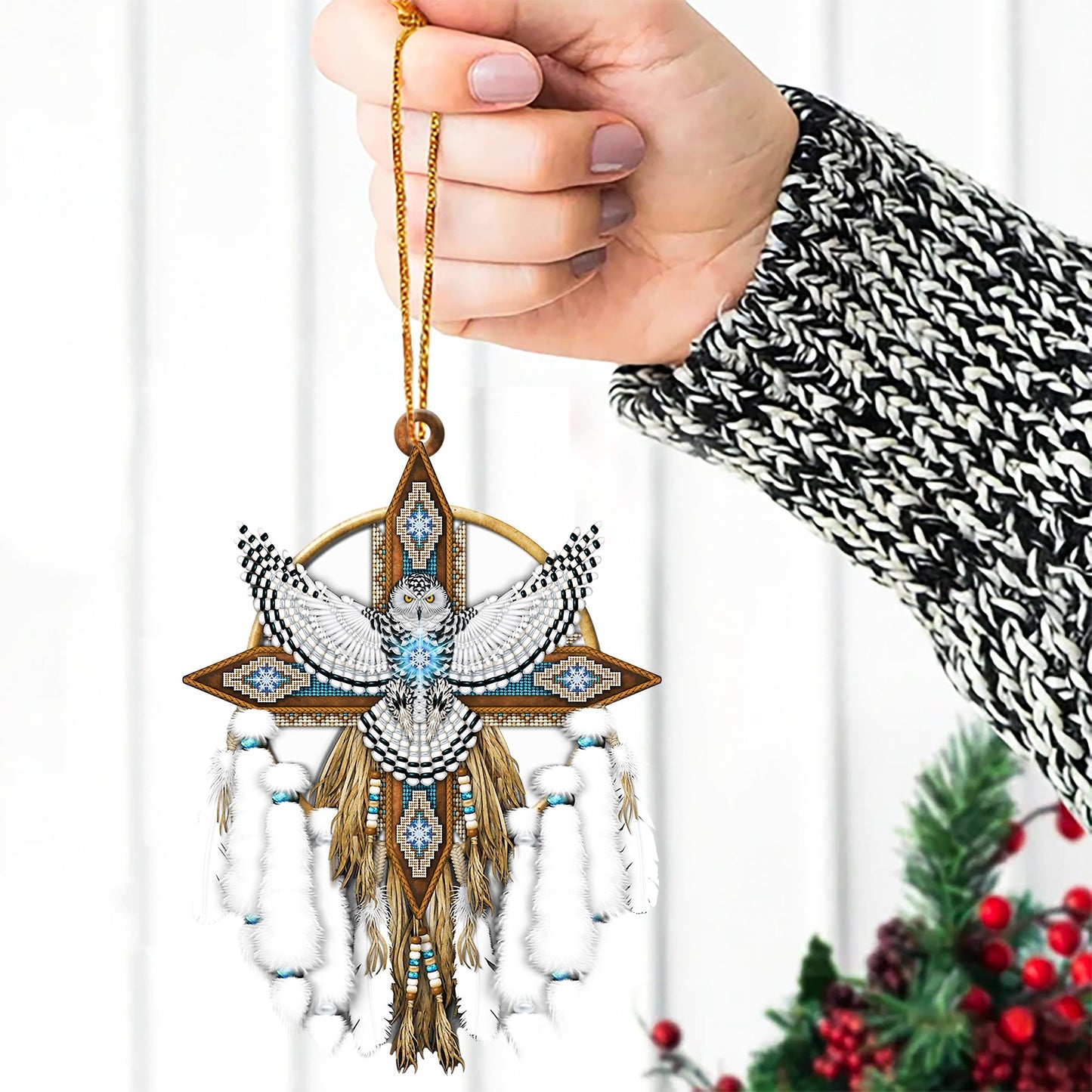 Owl Native American - Unique Christmas Gift Decor Flat Acrylic