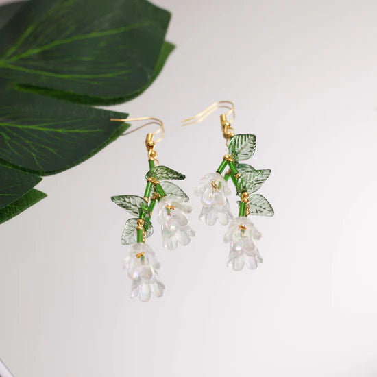 Handcrafted Floral Dangle Earrings