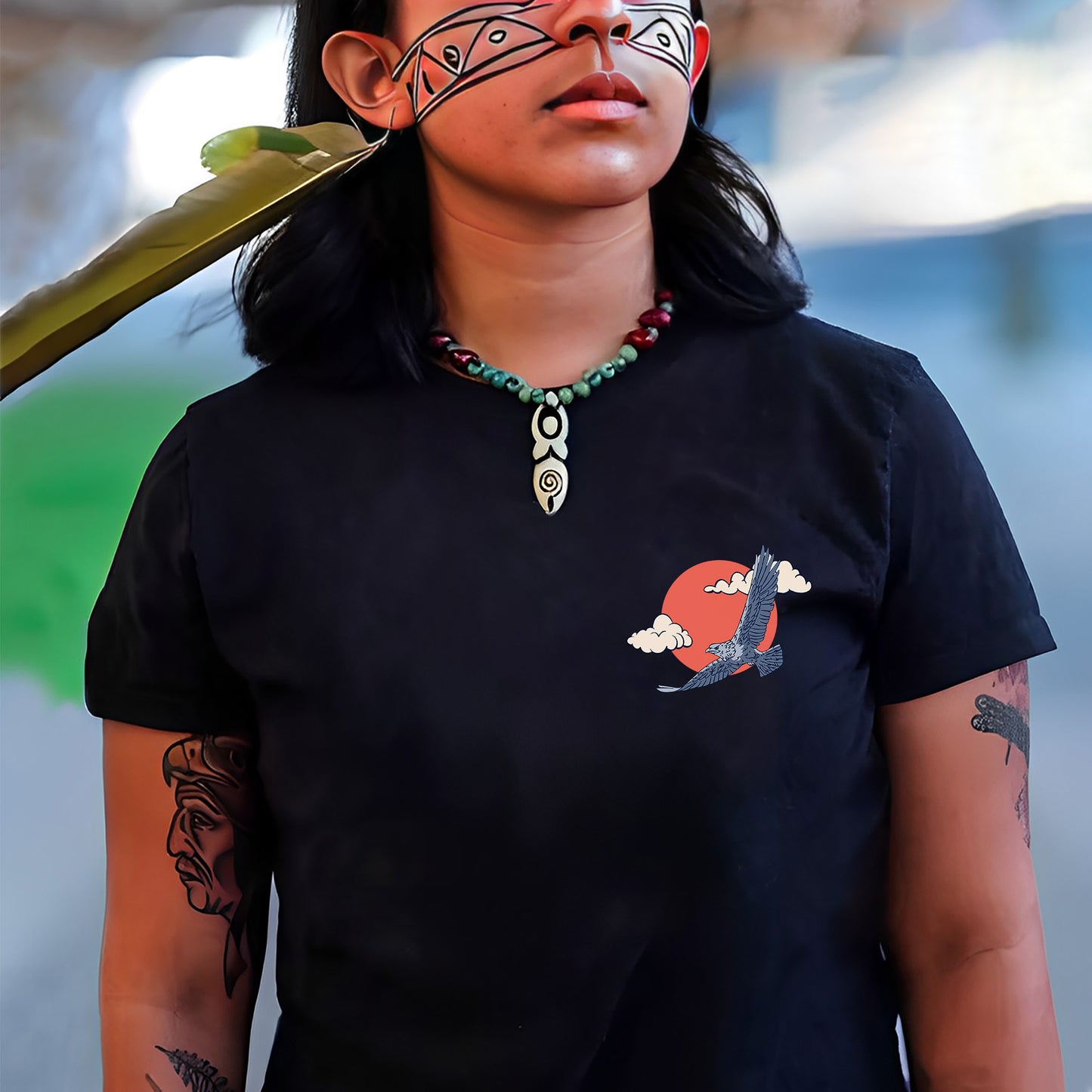 NO ONE IS ILLEGAL ON STOLEN LAND. WE WALK ON NATIVE LAND 19 - Two sides - Unisex T-Shirt/T-Shirt V-Neck/Hoodie/Sweatshirt