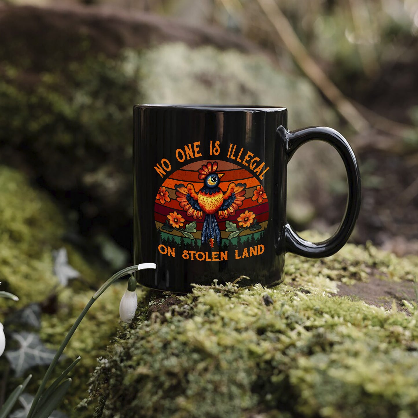 No One Is Illegal On Stolen Land Mug S25