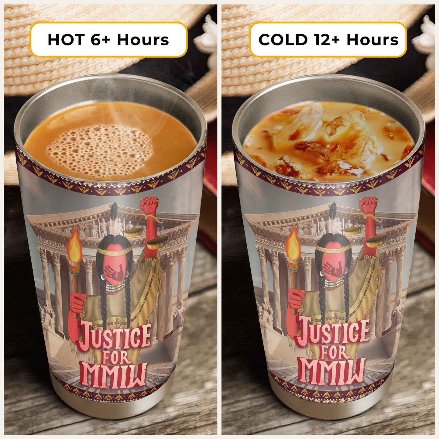 Justice For MMIW - Native American Stainless Steel Tumbler 020