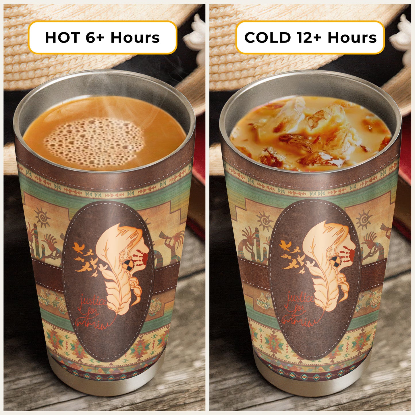 Justice For MMIW - Native American Stainless Steel Tumbler 010