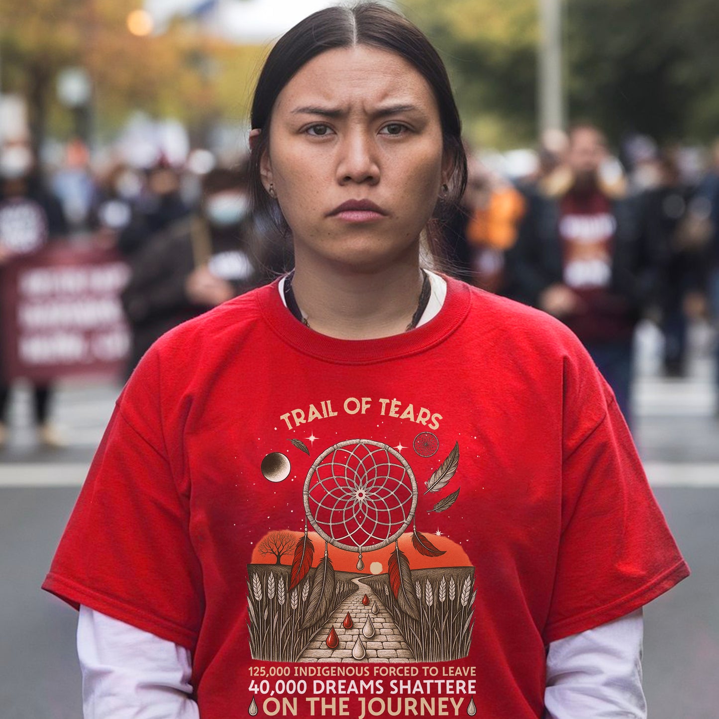 Trail Of Tears - 125000 Indigenous Forced To Leave 40000 Dreams Shattere Unisex T-Shirt/Hoodie/Sweatshirt