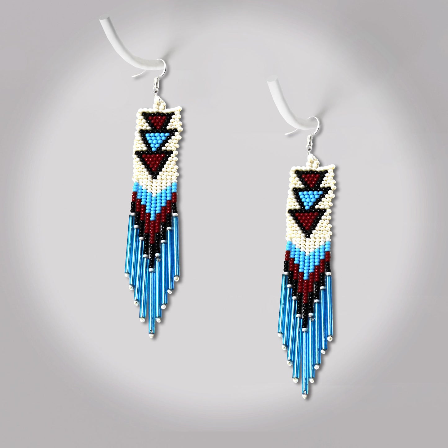 Long Beaded Handmade Hook Earrings For Women