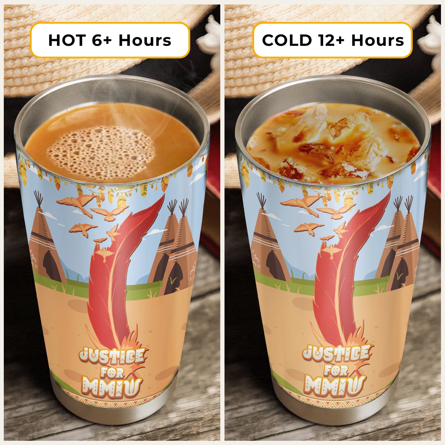 Justice For MMIW - Native American Stainless Steel Tumbler 018
