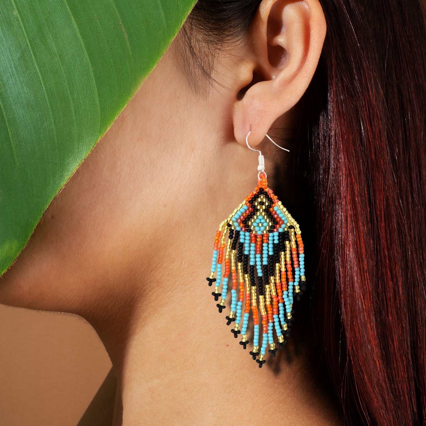 Multi Colored Beaded Handmade Earrings For Women