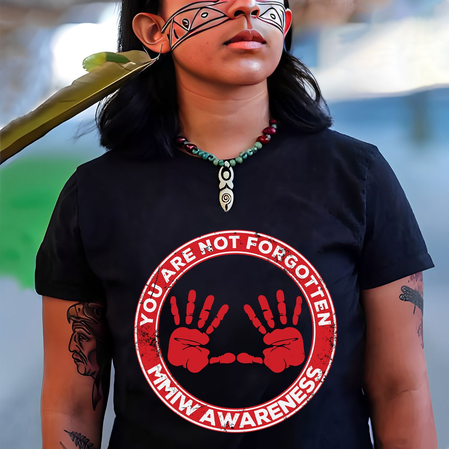 You Are Not Forgotten - MMIW Unisex Hoodie/T-Shirt/T-Shirt V-Neck/Sweatshirt - Support Missing Indigenous Women Awareness