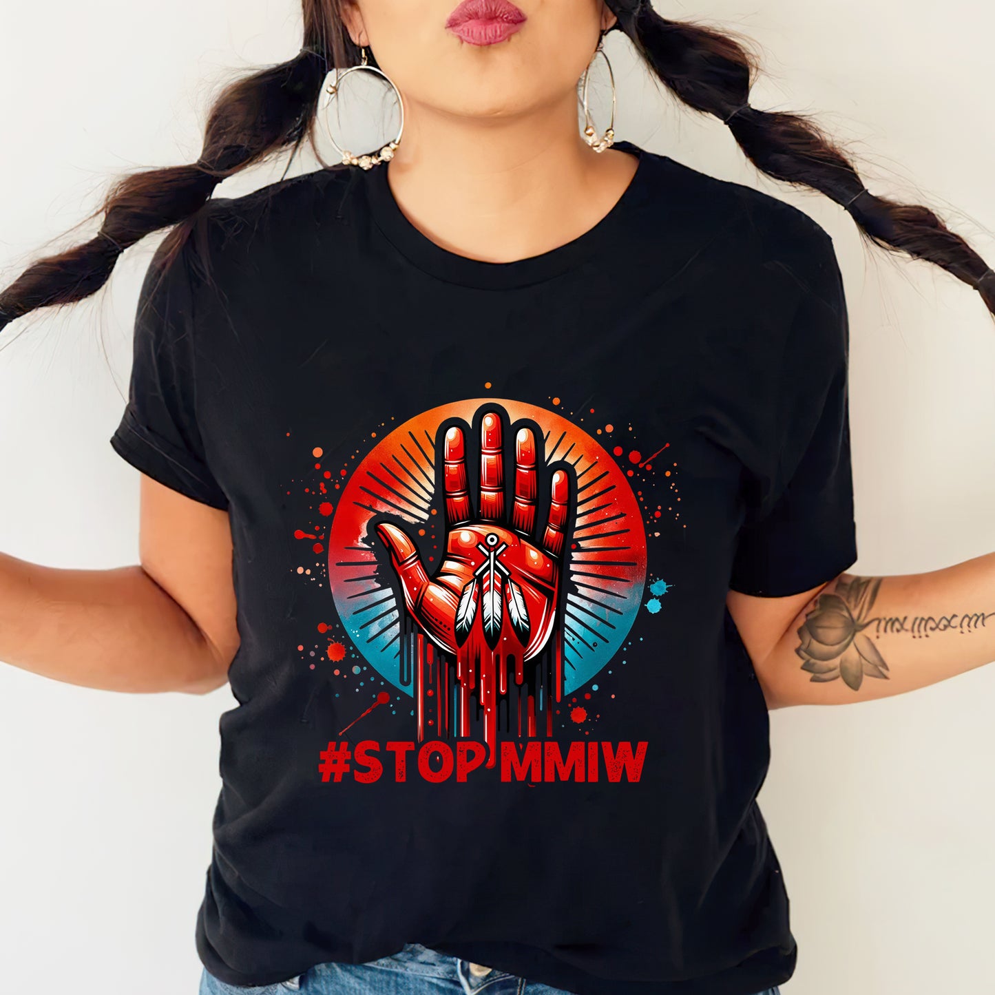 MMIW Stop Red Hand Unisex T-Shirt/T-shirt V-Neck/Hoodie/Sweatshirt