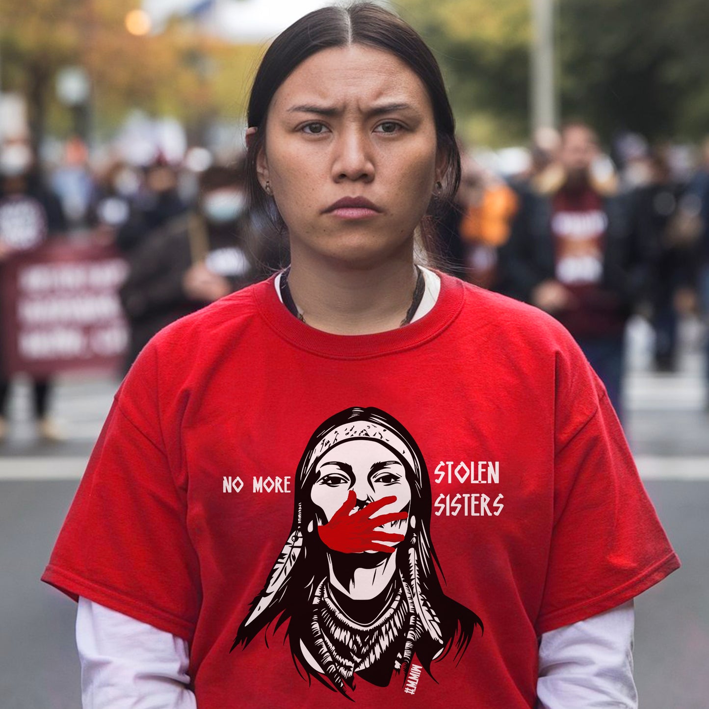 MMIW NO MORE STOLEN SISTERS Unisex WC47 T-Shirt/T-Shirt V-Neck/Hoodie/Sweatshirt