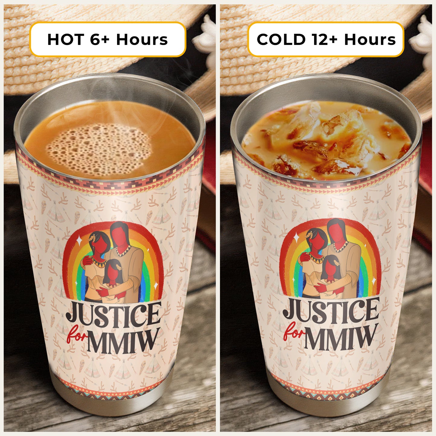 Justice For MMIW - Native American Stainless Steel Tumbler 009