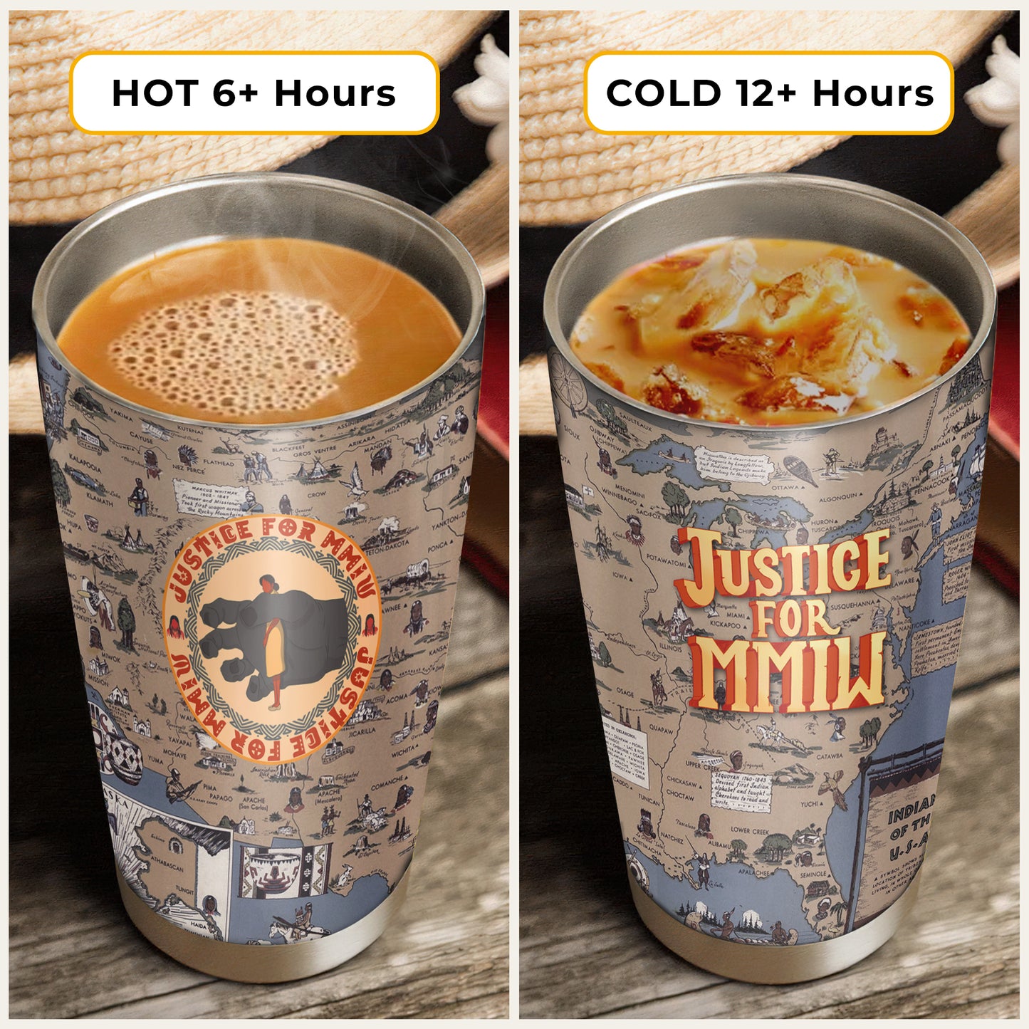 Justice For MMIW - Native American Stainless Steel Tumbler 006