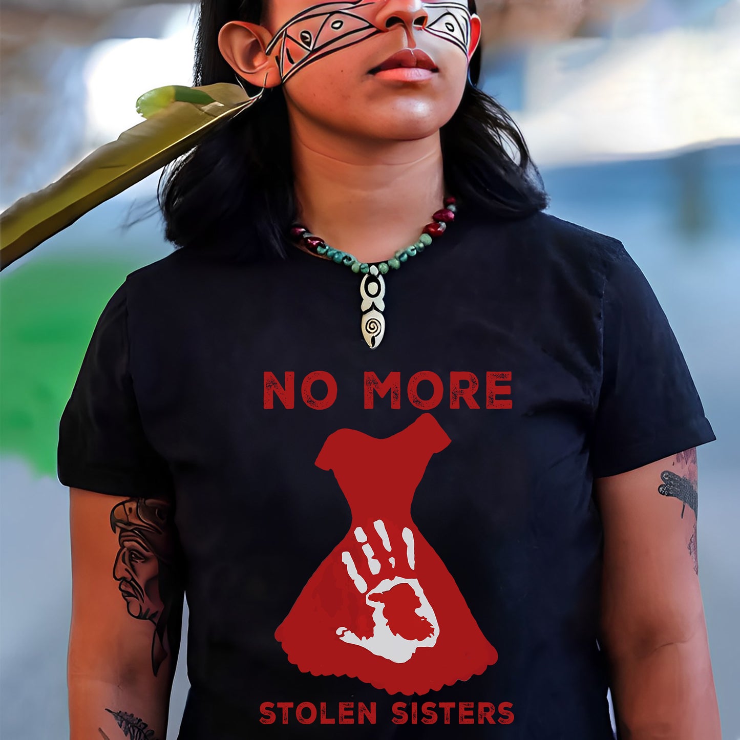 No More Stolen Sisters - MMIW Unisex Hoodie/T-Shirt/T-Shirt V-Neck/Sweatshirt - Support Missing Indigenous Women Justice