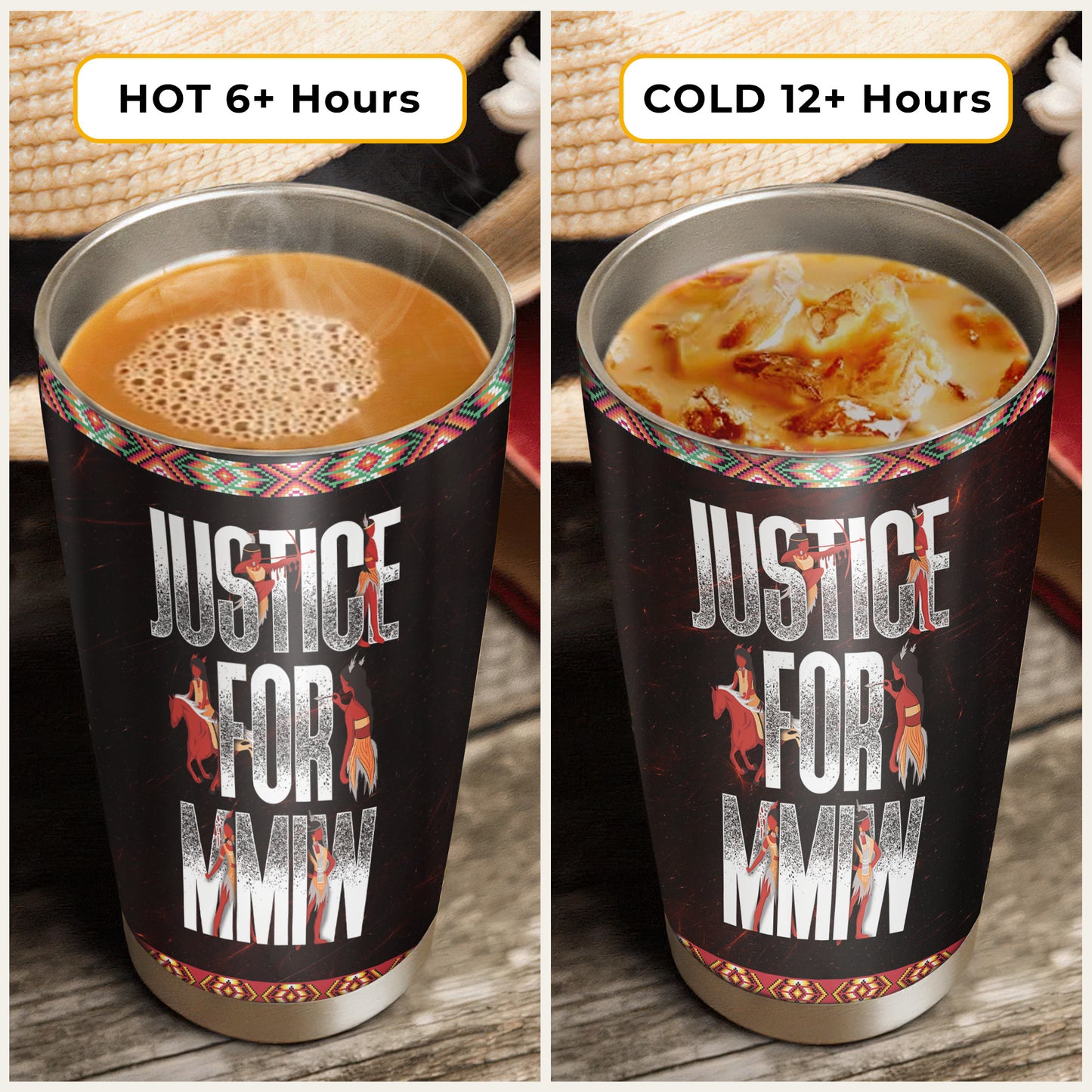 Justice For MMIW - Native American Stainless Steel Tumbler 013