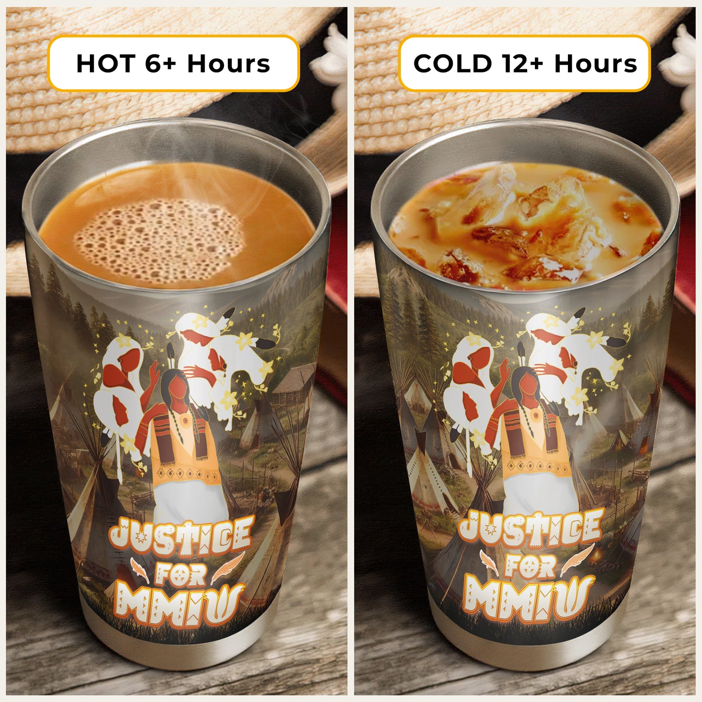 Justice For MMIW - Native American Stainless Steel Tumbler 004