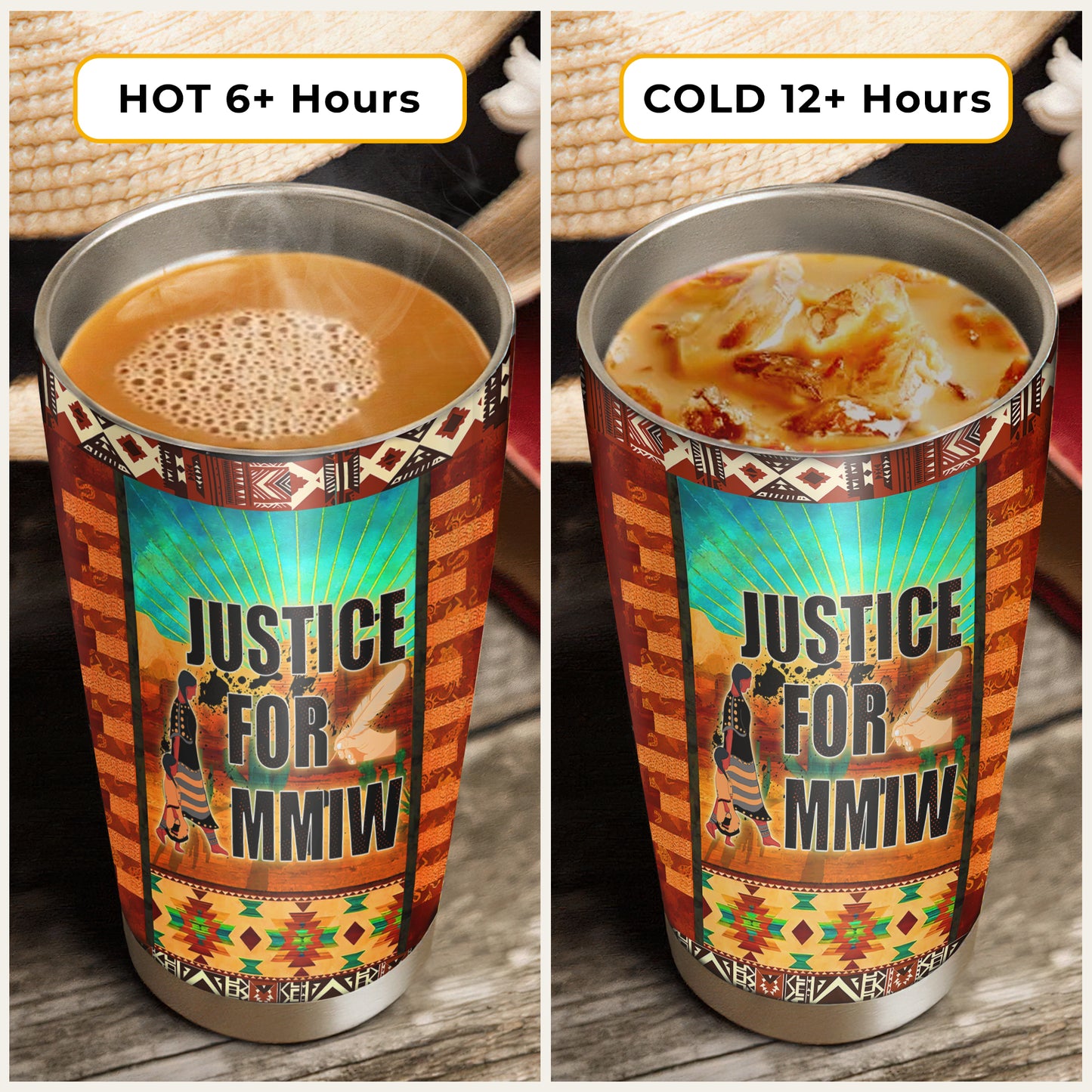Justice For MMIW - Native American Stainless Steel Tumbler 014