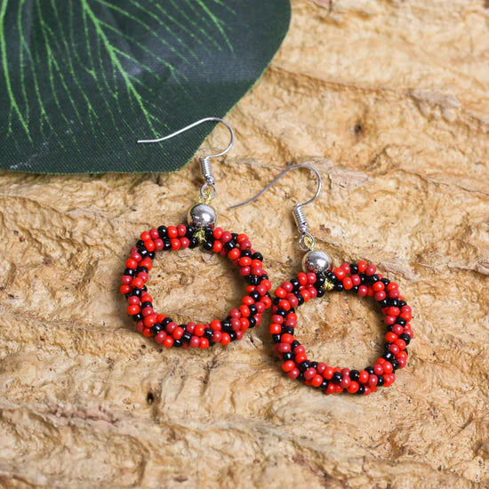Beaded Hoop Earrings