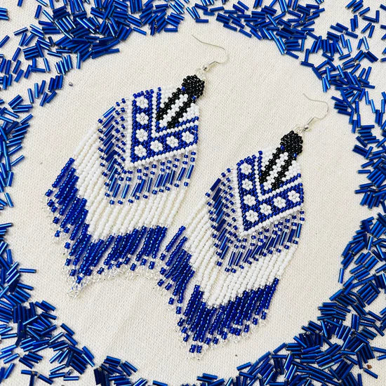 Indigenous Women Pattern Beaded Handmade Earrings For Women