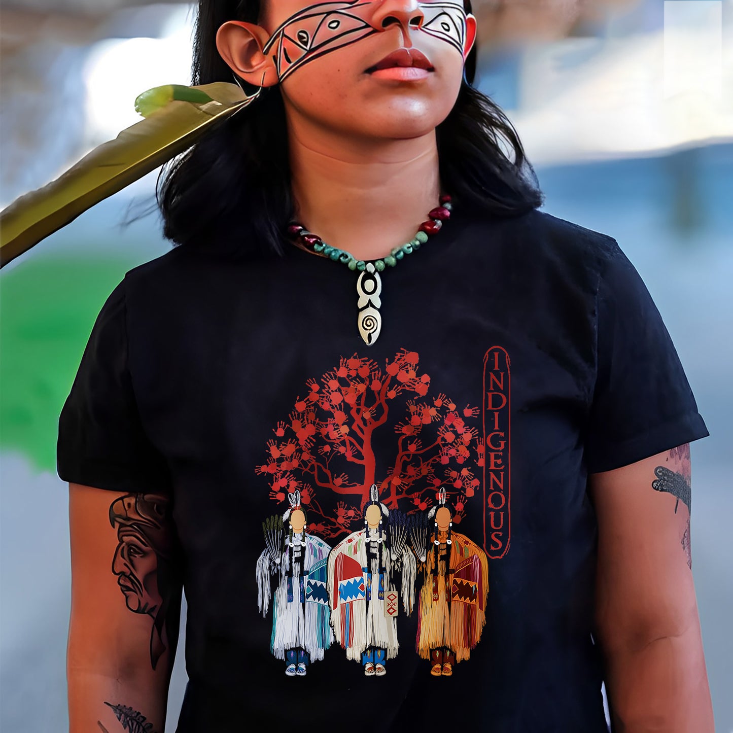 MMIW Awareness I Wear Red For My Sisters Unisex T-Shirt/T-Shirt V-Neck/Hoodie/Sweatshirt
