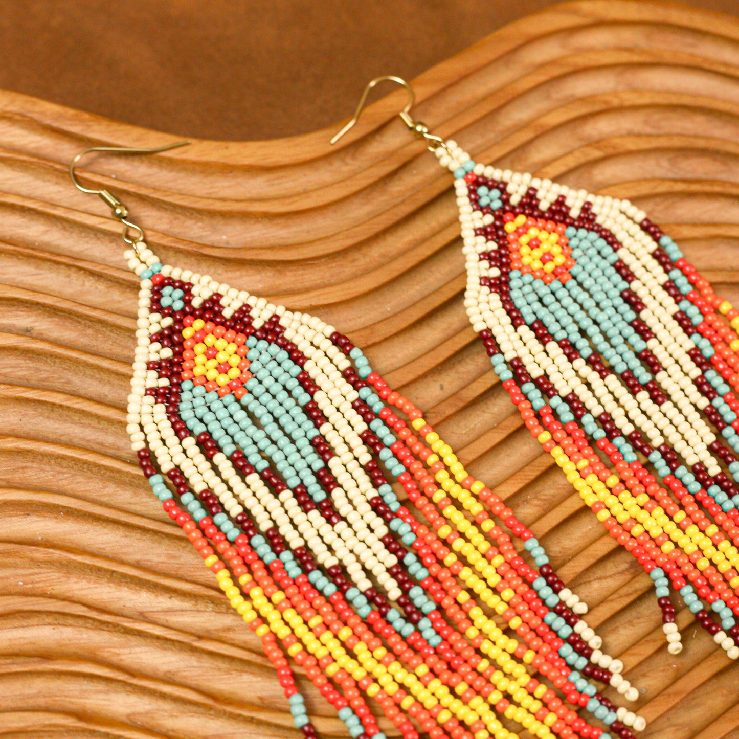 Sunset Dream Beaded Earrings