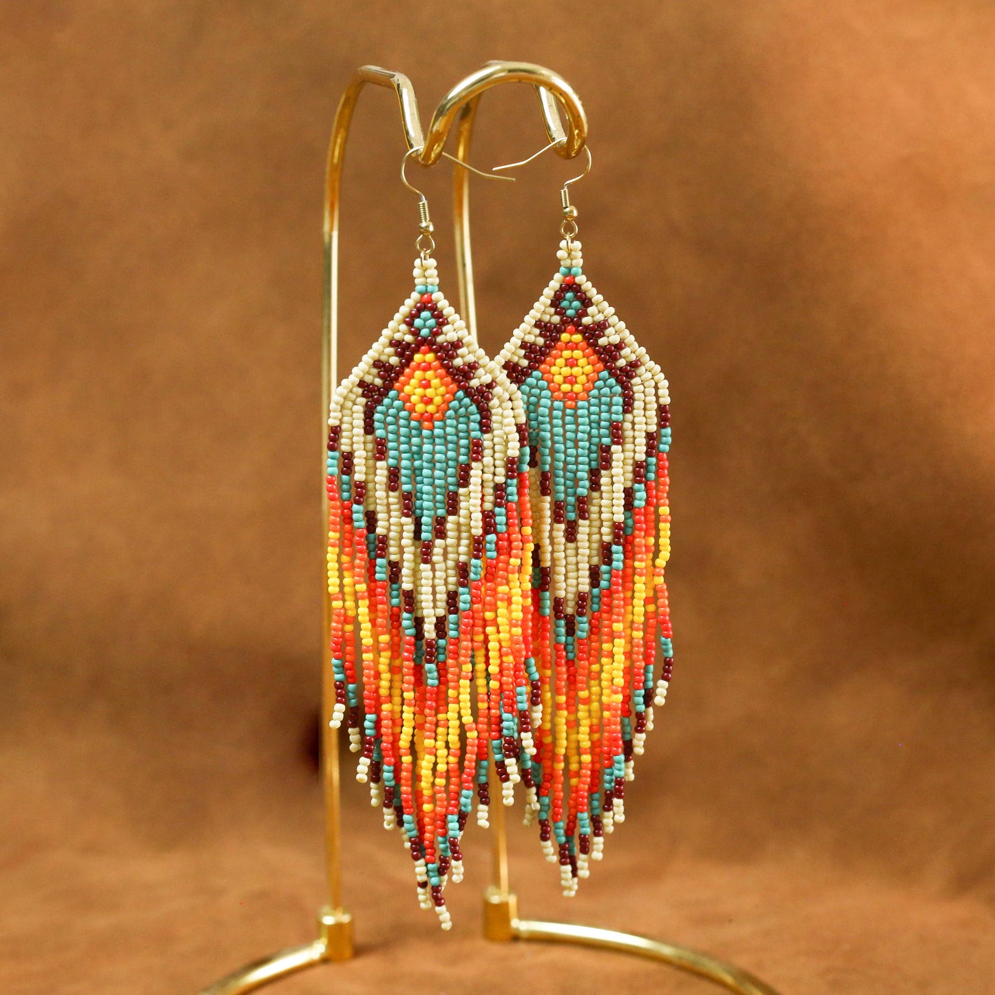 Sunset Dream Beaded Earrings