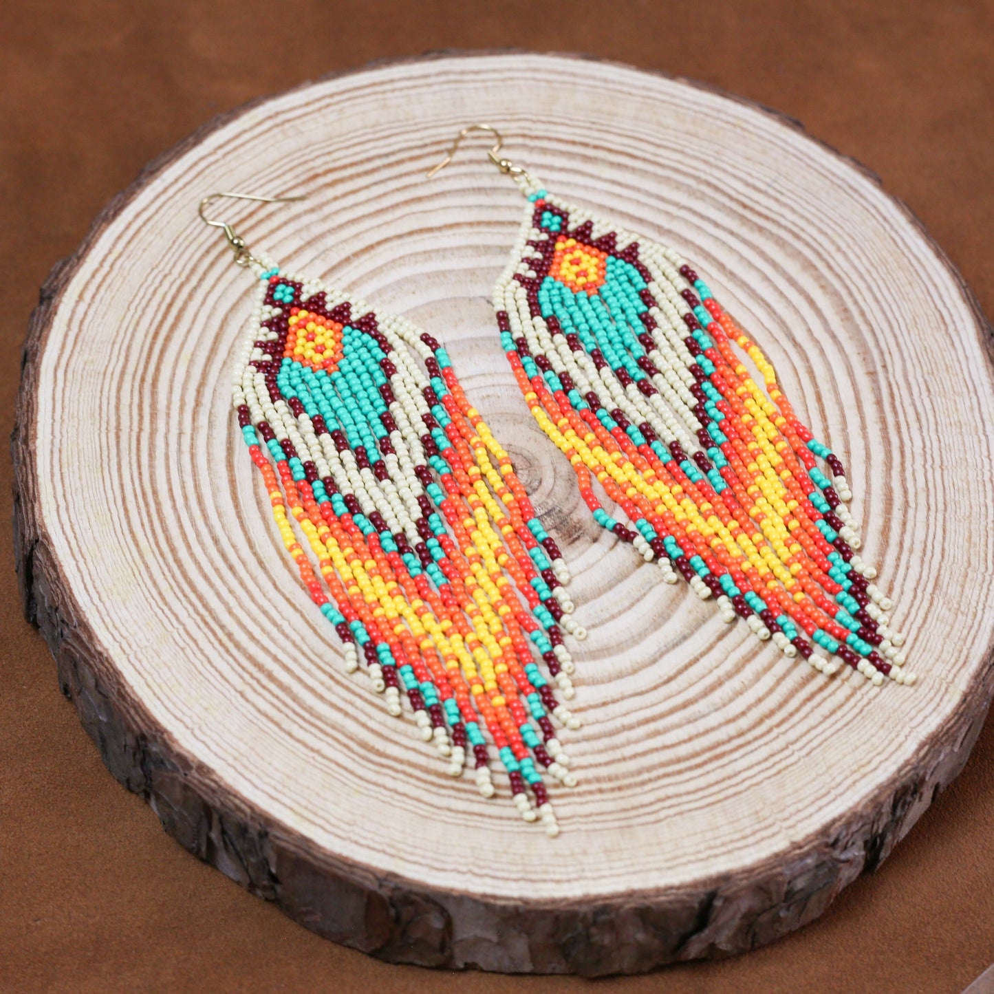 Sunset Dream Beaded Earrings