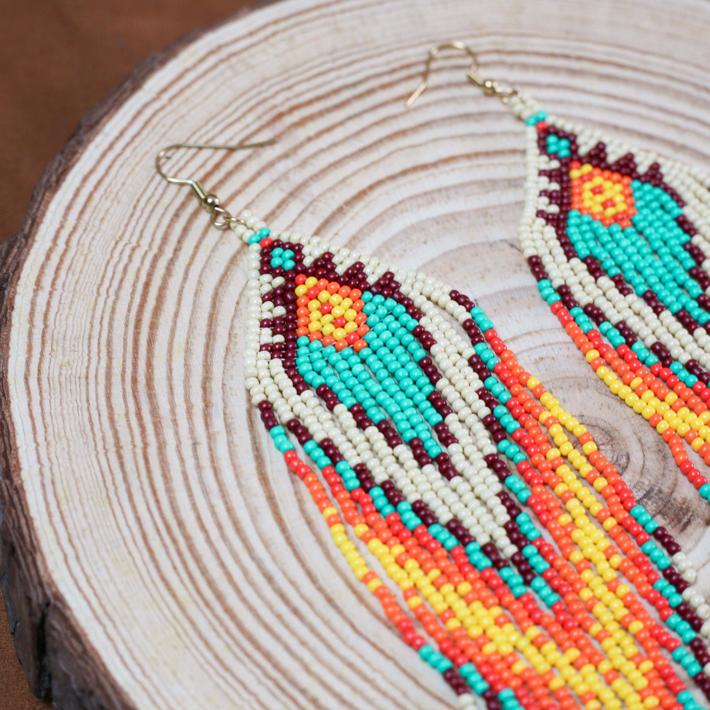 Sunset Dream Beaded Earrings