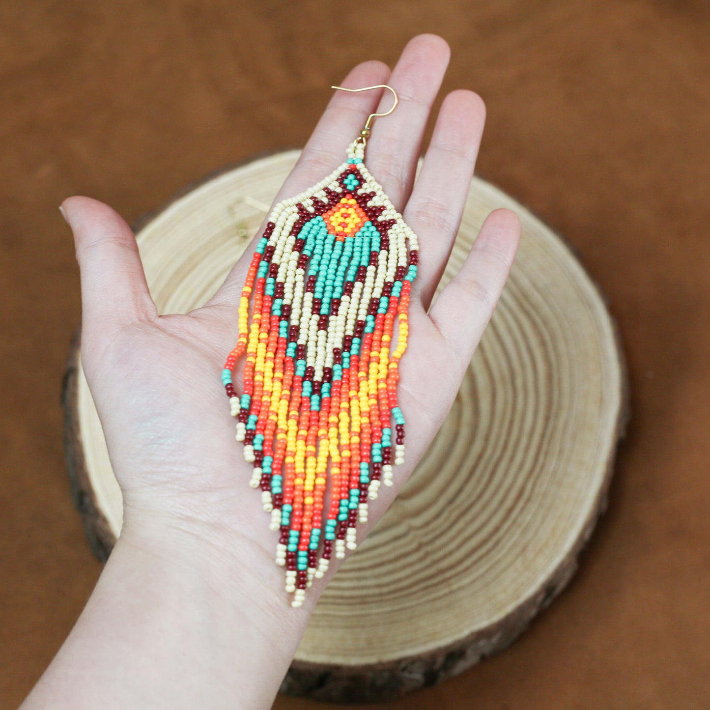 Sunset Dream Beaded Earrings