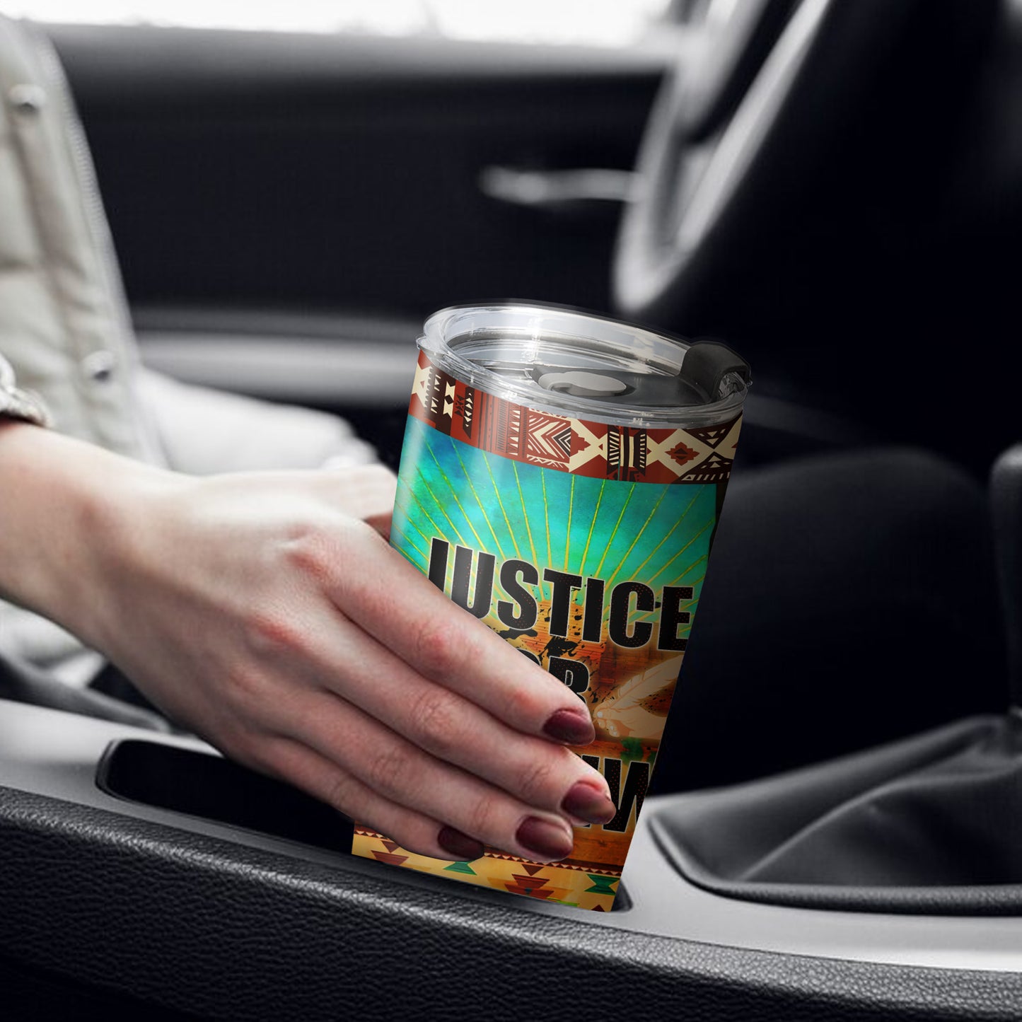 Justice For MMIW - Native American Stainless Steel Tumbler 014