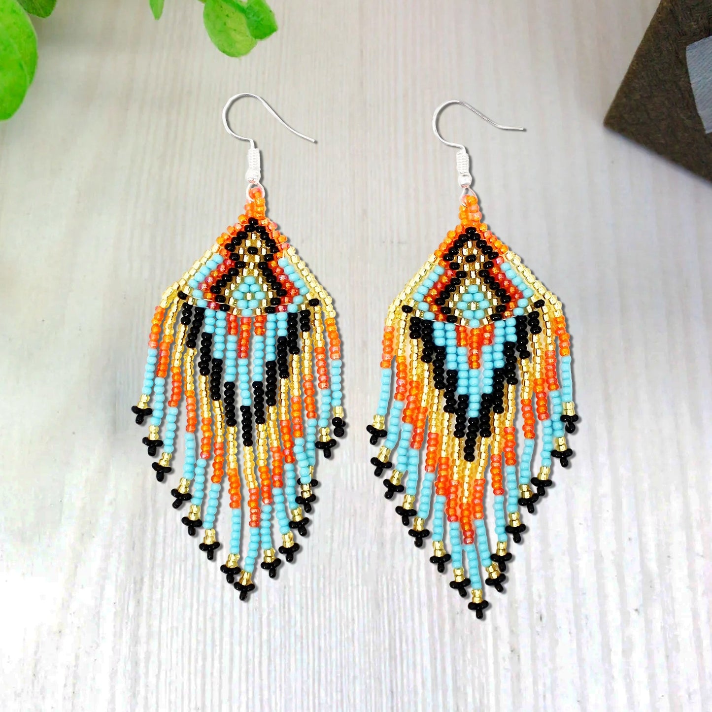 Multi Colored Beaded Handmade Earrings For Women