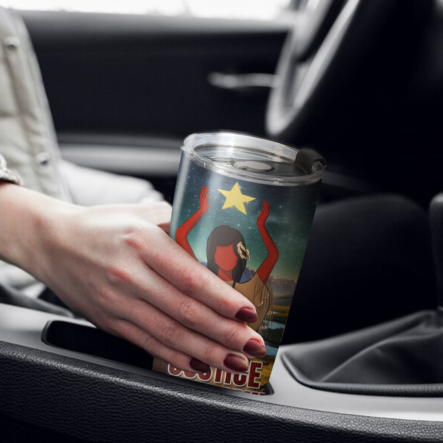 Justice For MMIW - Native American Stainless Steel Tumbler 007