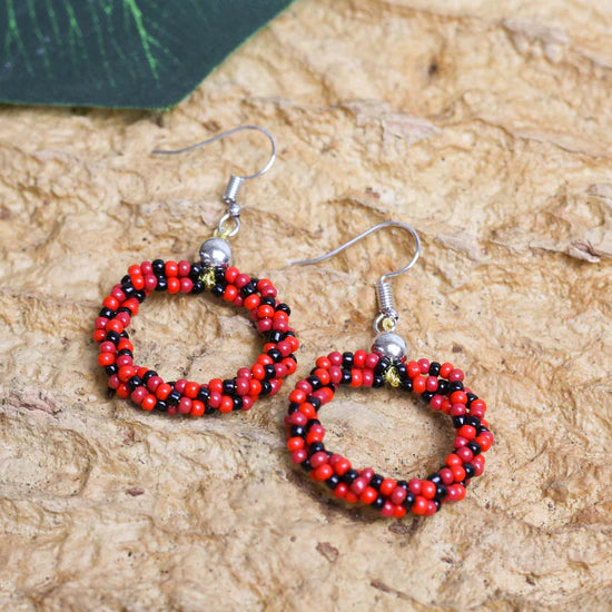 Beaded Hoop Earrings