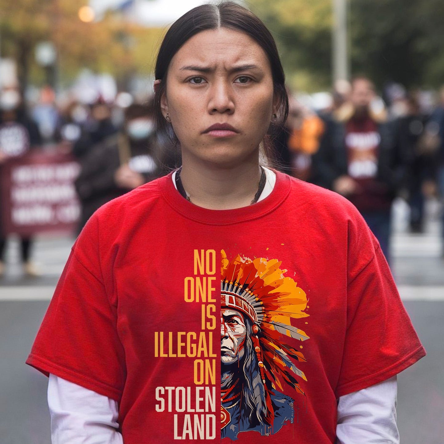 NO ONE IS ILLEGAL ON STOLEN LAND Unisex T-shirt/V-neck T-shirt /Hoodie/Sweatshirt