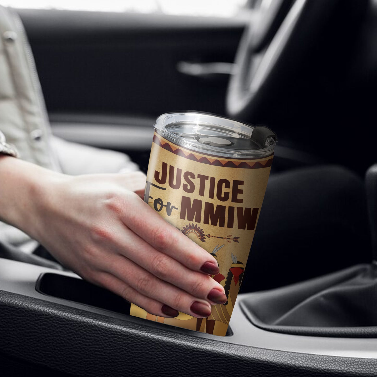 Justice For MMIW - Native American Stainless Steel Tumbler 002
