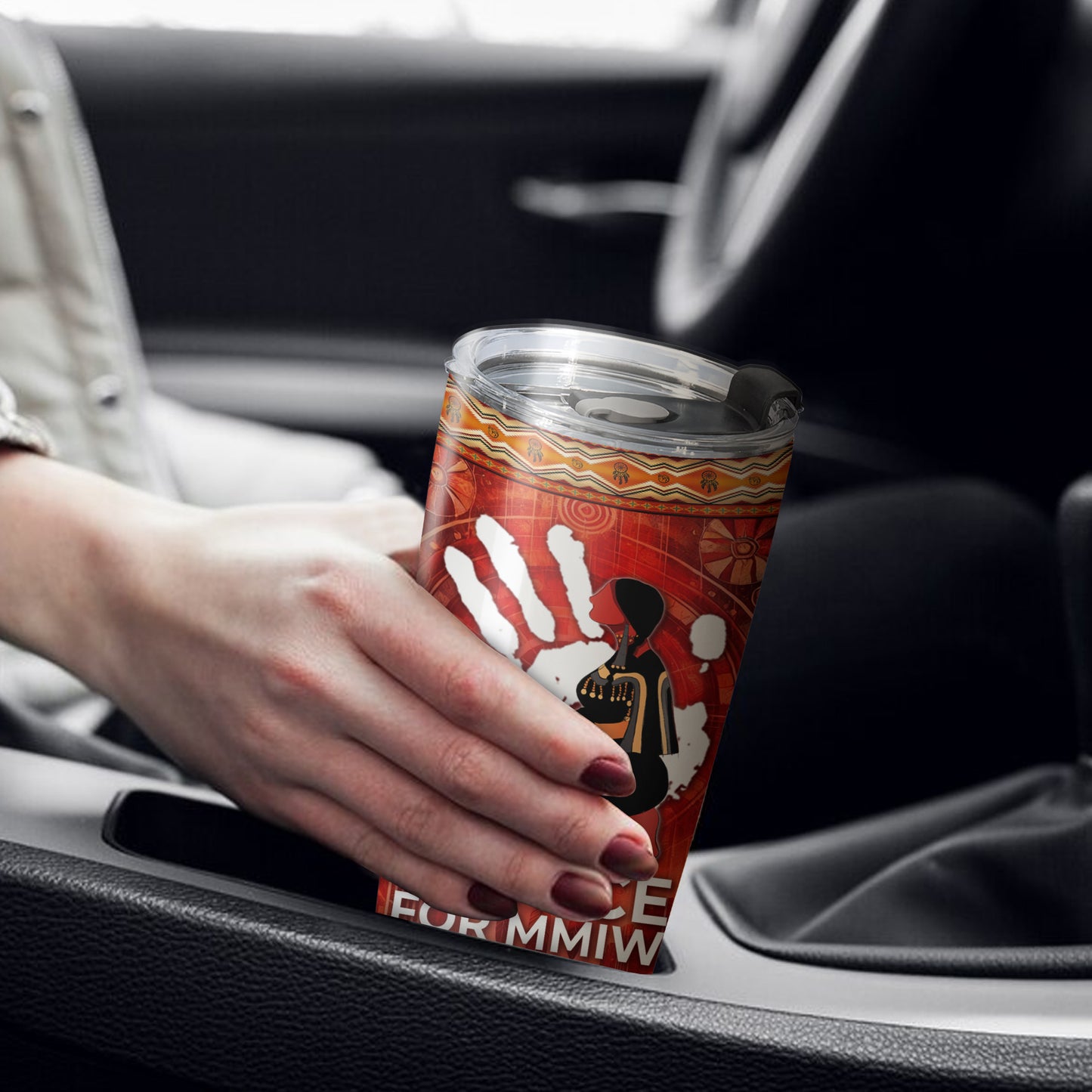 Justice For MMIW - Native American Stainless Steel Tumbler 015