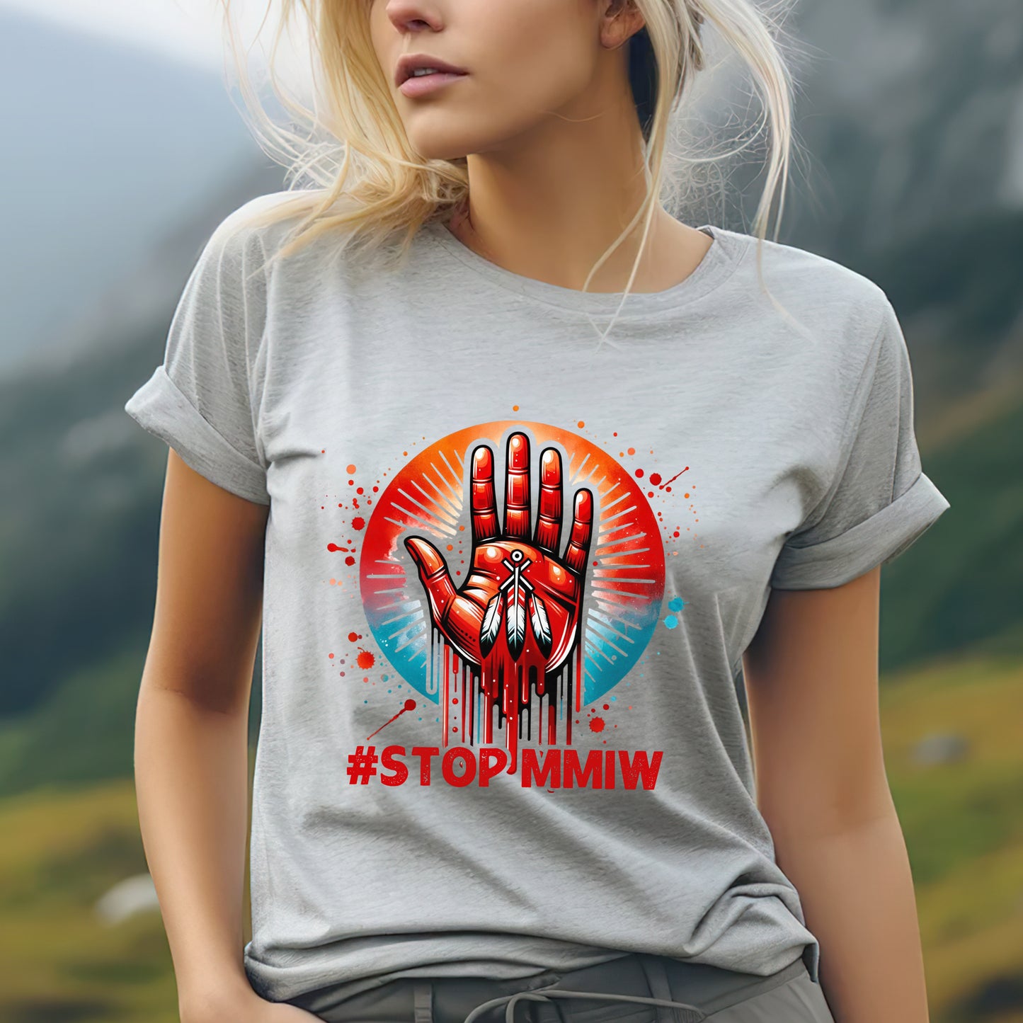 MMIW Stop Red Hand Unisex T-Shirt/T-shirt V-Neck/Hoodie/Sweatshirt