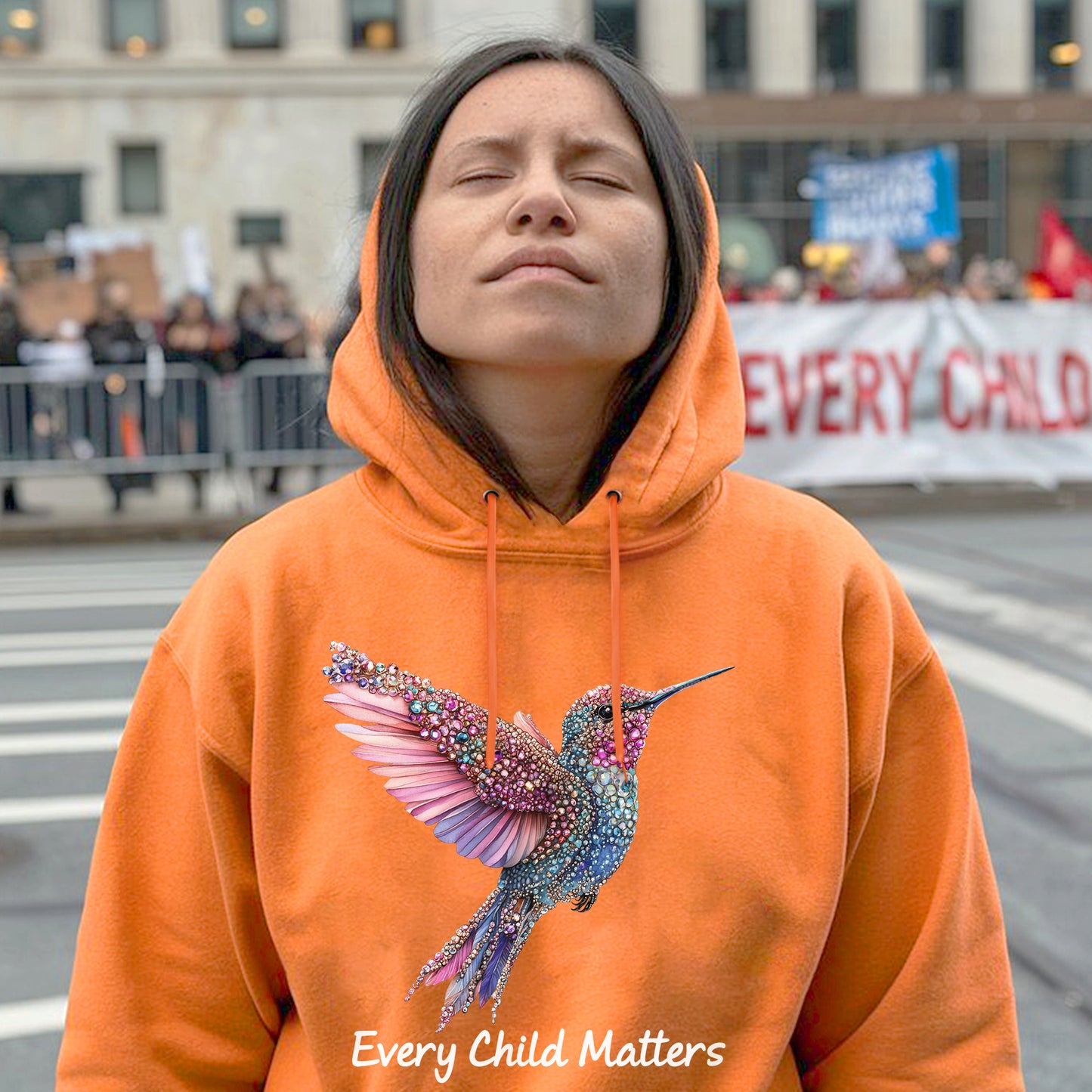 Every Child Matters Hummingbird Orange Awareness Unisex T-Shirt/Hoodie/Sweatshirt