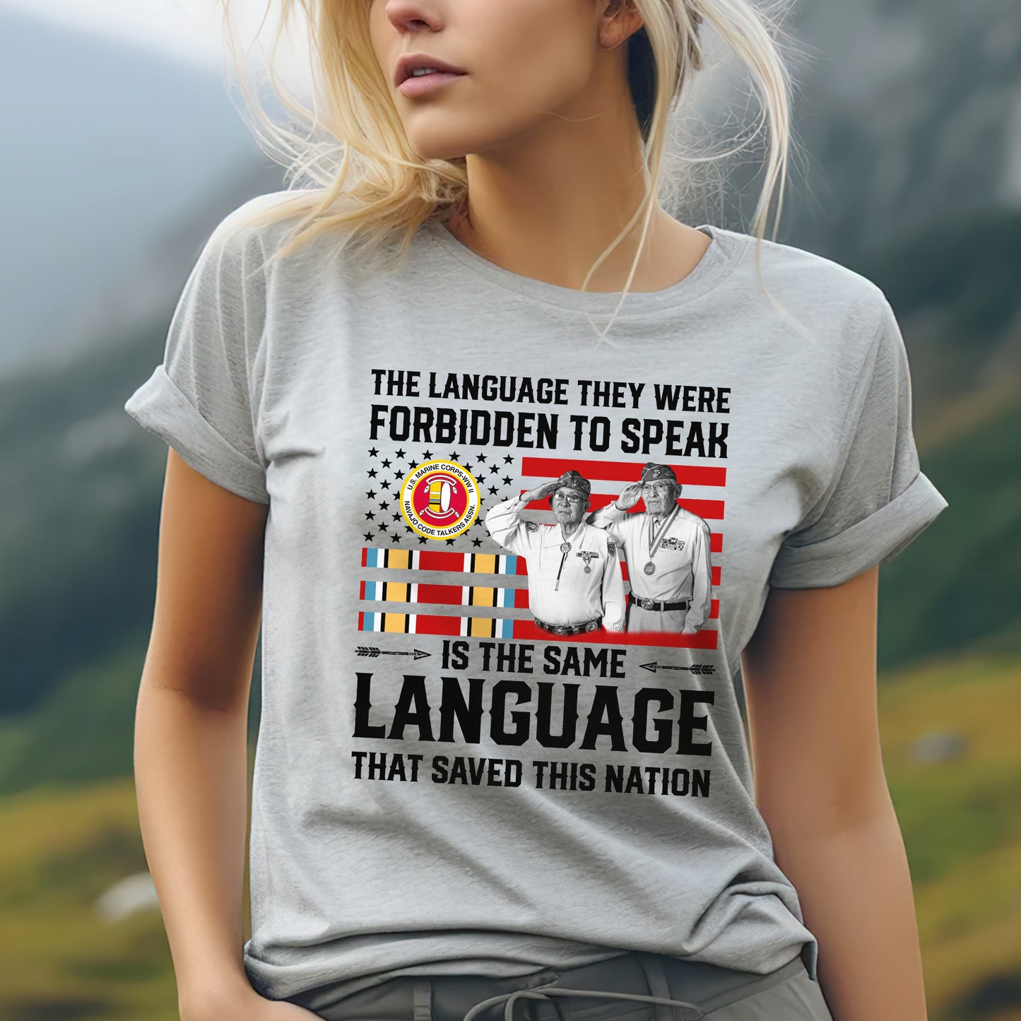 Language of Heroes Native American Code Talkers Tribute Unisex T-Shirt/T-Shirt V-Neck/Hoodie/Sweatshirt