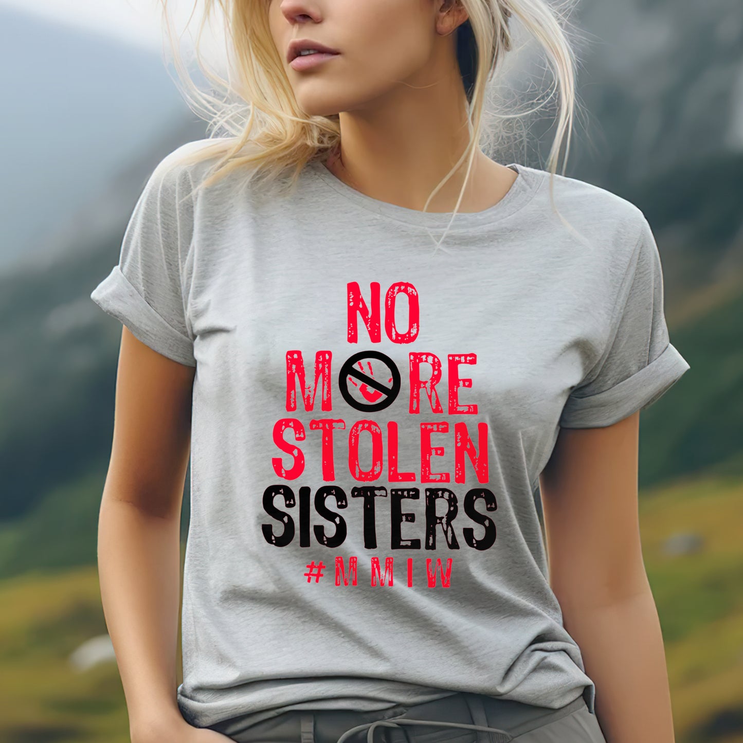 No More Stolen Sisters Red Hand - MMIW Unisex T-Shirt/Hoodie/V-Neck/Sweatshirt