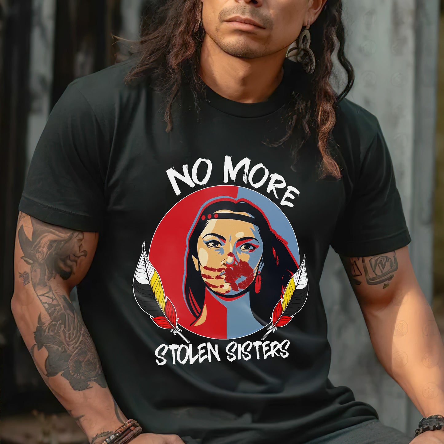 MMIW No More Stolen Sisters Red Hand Indigenous Women Empowerment Unisex T-Shirt/T-Shirt V-Neck/Hoodie/Sweatshirt