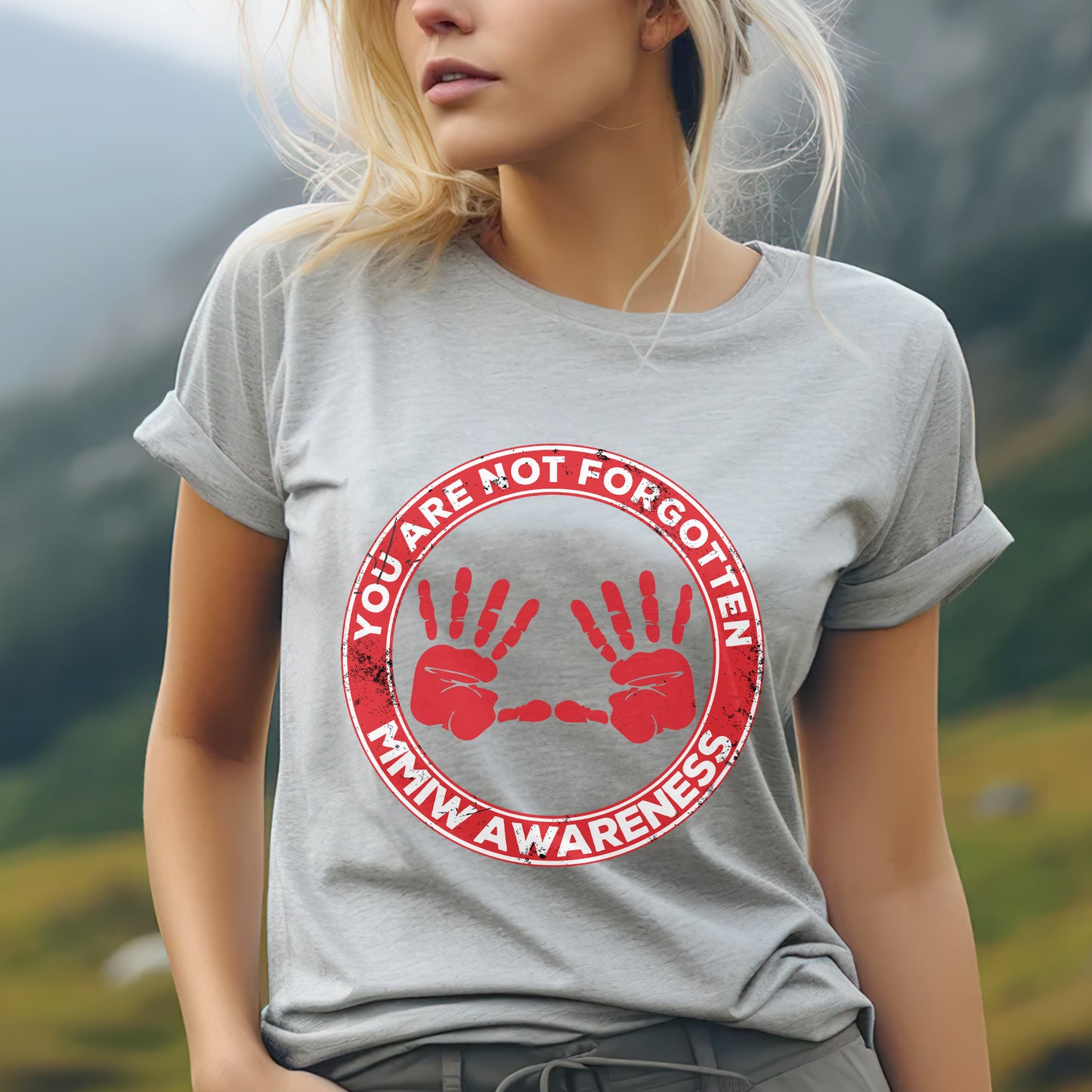 You Are Not Forgotten - MMIW Unisex Hoodie/T-Shirt/T-Shirt V-Neck/Sweatshirt - Support Missing Indigenous Women Awareness