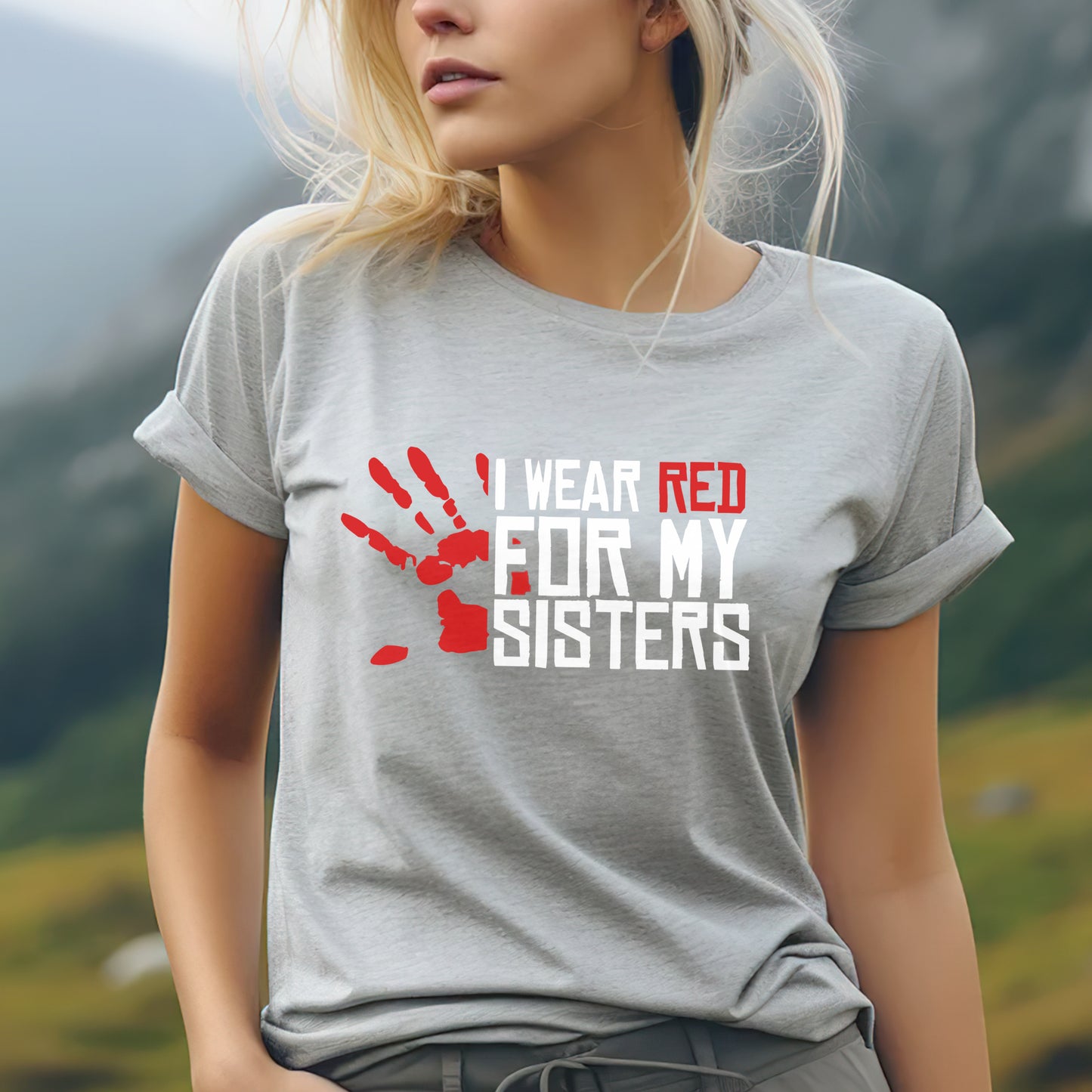 I Wear Red For My Sisters - MMIW Unisex T-Shirt/Hoodie/V-Neck/Sweatshirt