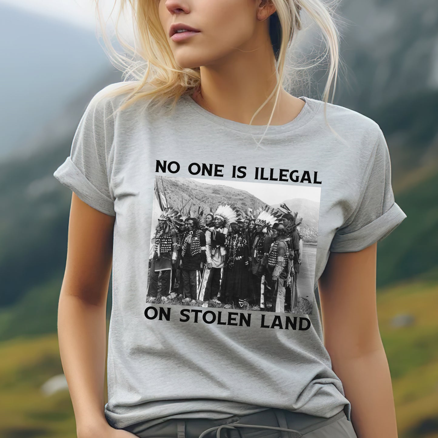 No One Is Illegal On Stolen Land Historical Truth Unisex T-Shirt/T-Shirt V-Neck/Hoodie/Sweatshirt