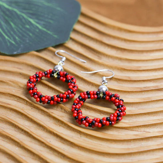 Beaded Hoop Earrings